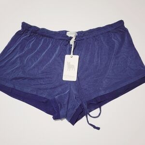 PJ Salvage Silky Brushed Modal Blend Navy Shorts Lounge Sleep